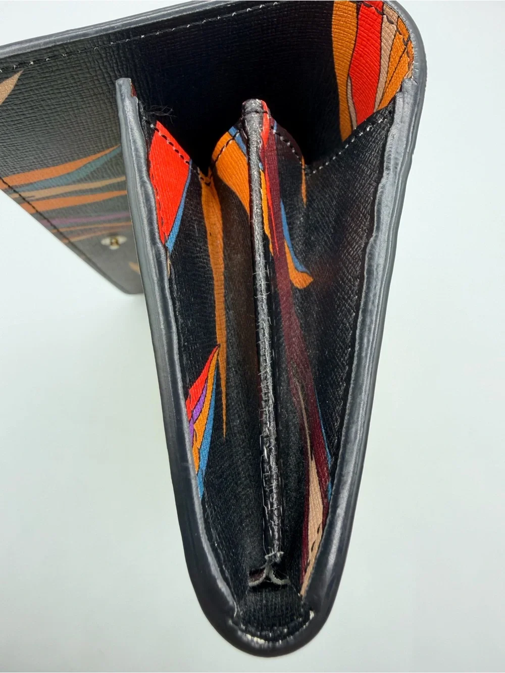 Emilio Pucci Yellow Leather Bird of Paradise Wallet with Logo
